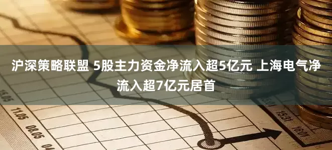 沪深策略联盟 5股主力资金净流入超5亿元 上海电气净流入超7亿元居首